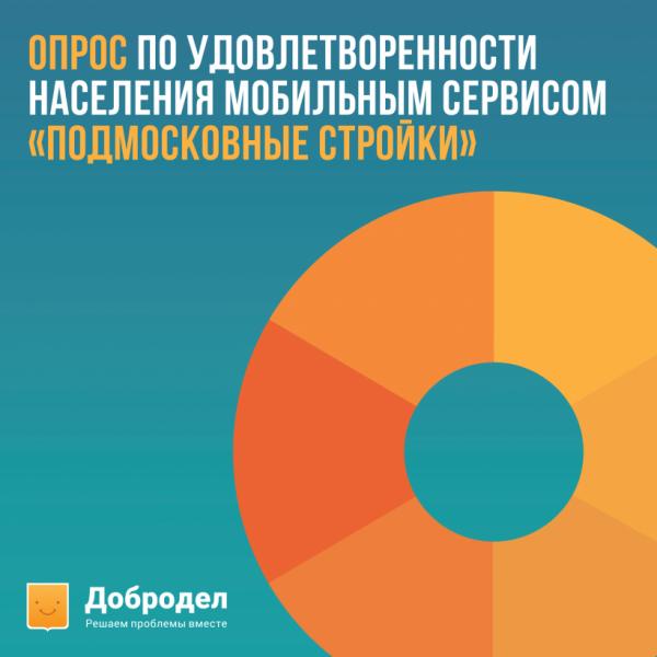 Опрос по работе приложения «Подмосковные стройки» на портале «Добродел»