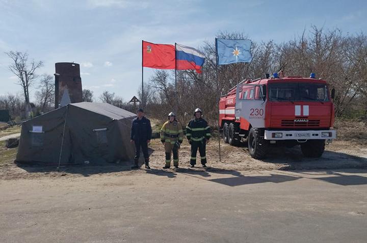 Два временных пожарно-спасательных поста ГКУ МО «Мособлпожспас» установлены в подтопленных Луховицах