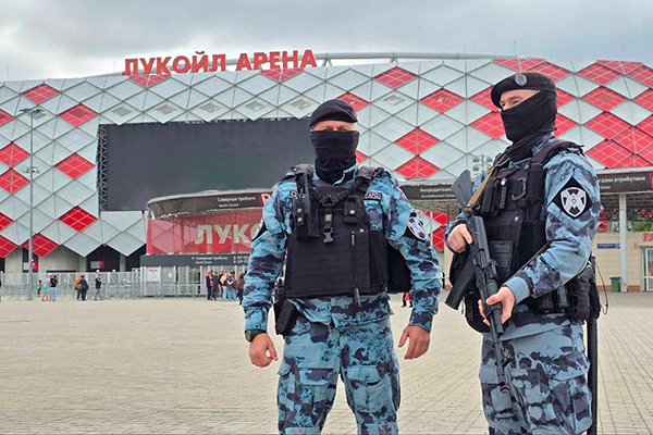 Безопасность футбольного матча РПЛ в Москве обеспечена при содействии Росгвардии