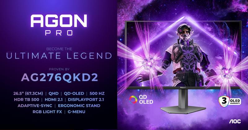 Монитор AGON PRO AG276QKD2 объединяет экстремальную производительность и эталонное качество изображения