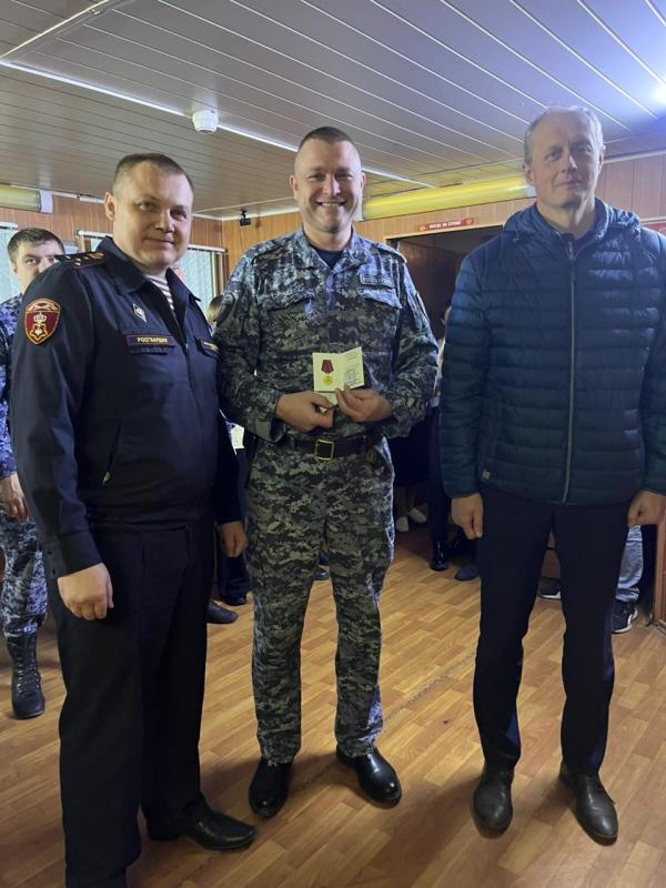 В Егорьевске состоялось торжественное мероприятие, на котором заместитель Главы муниципального округа Сергей Ежов наградил сотрудников Егорьевского ОВО